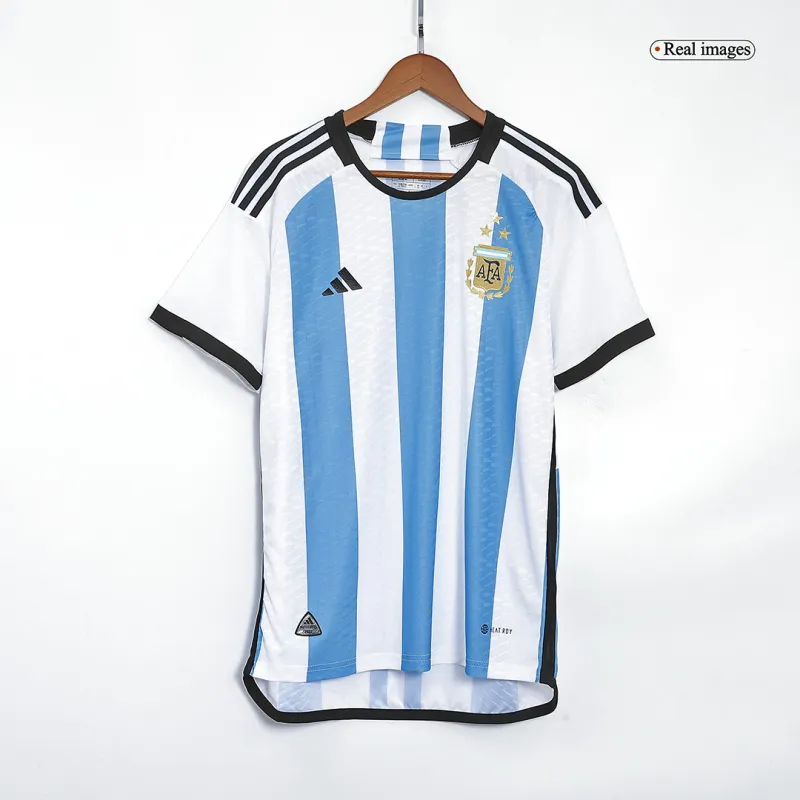 2022 Argentina World Cup Champion Edition 3 stars Home Jersey Player Version