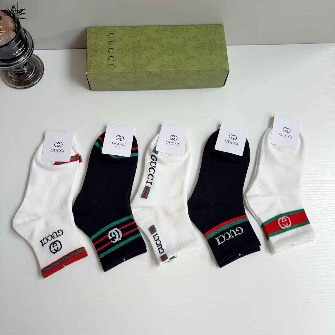 Gucci GG Ankle Socks 5-Pack - KAIROO
