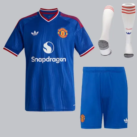 Kids Manchester United Away Suit & Socks 26/27 | Soc Jersey - Premium Football Jersey
