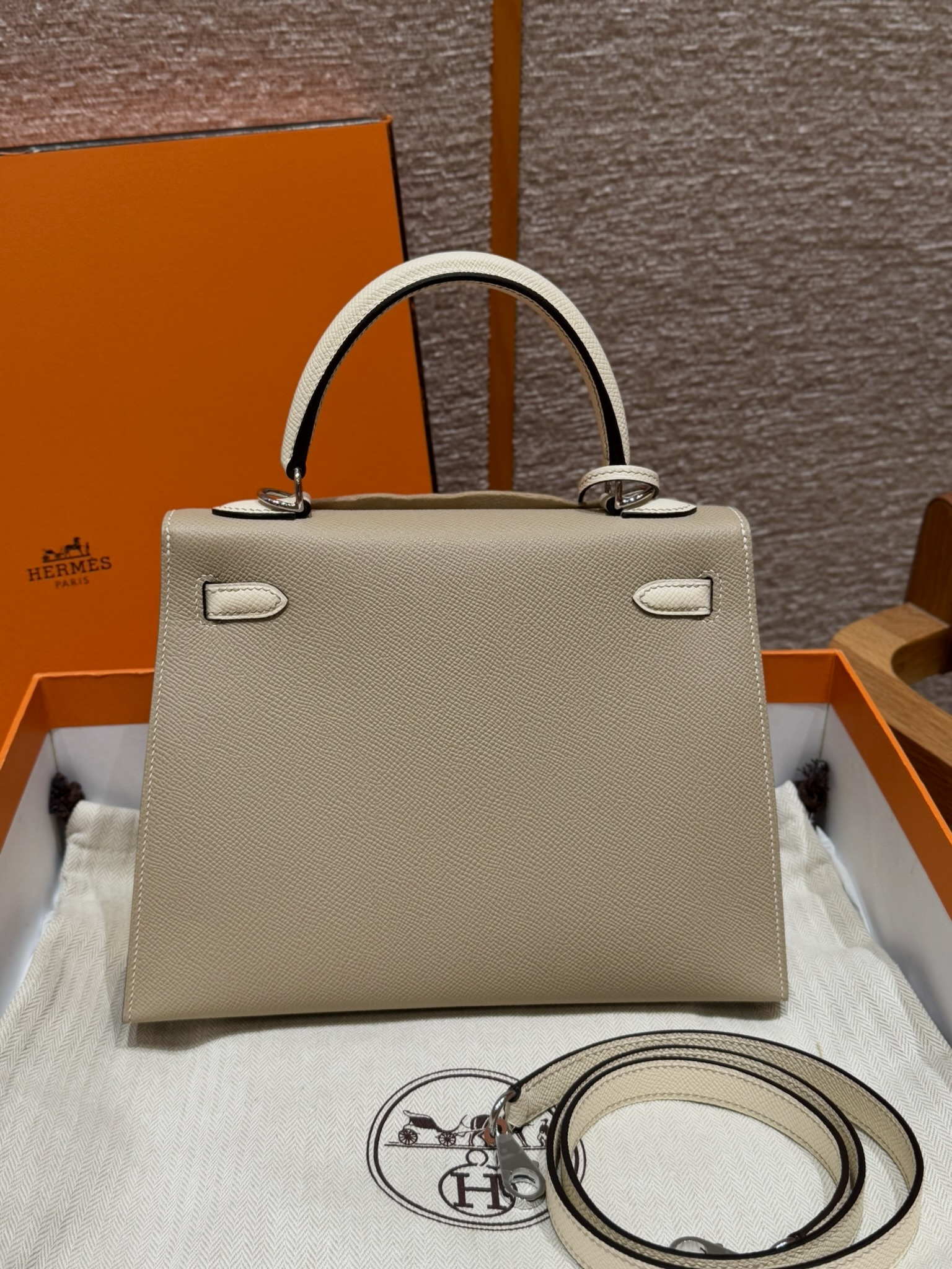 Hermes Bi-color Trench /Nata Epsom Kelly 25
