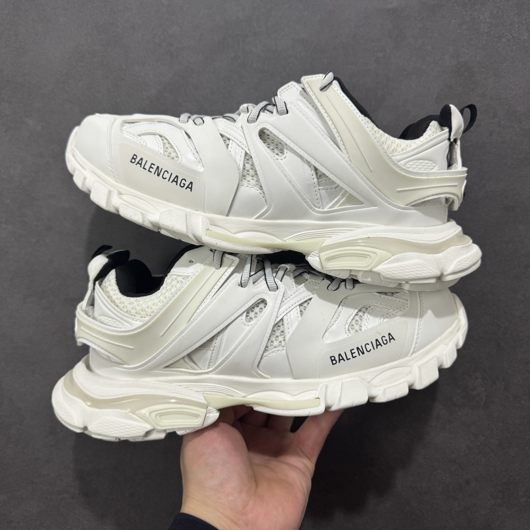 Balenciaga Track White Nylon Mesh Multi-layered Silhouette Triple Chunky Sneaker - KAIROO