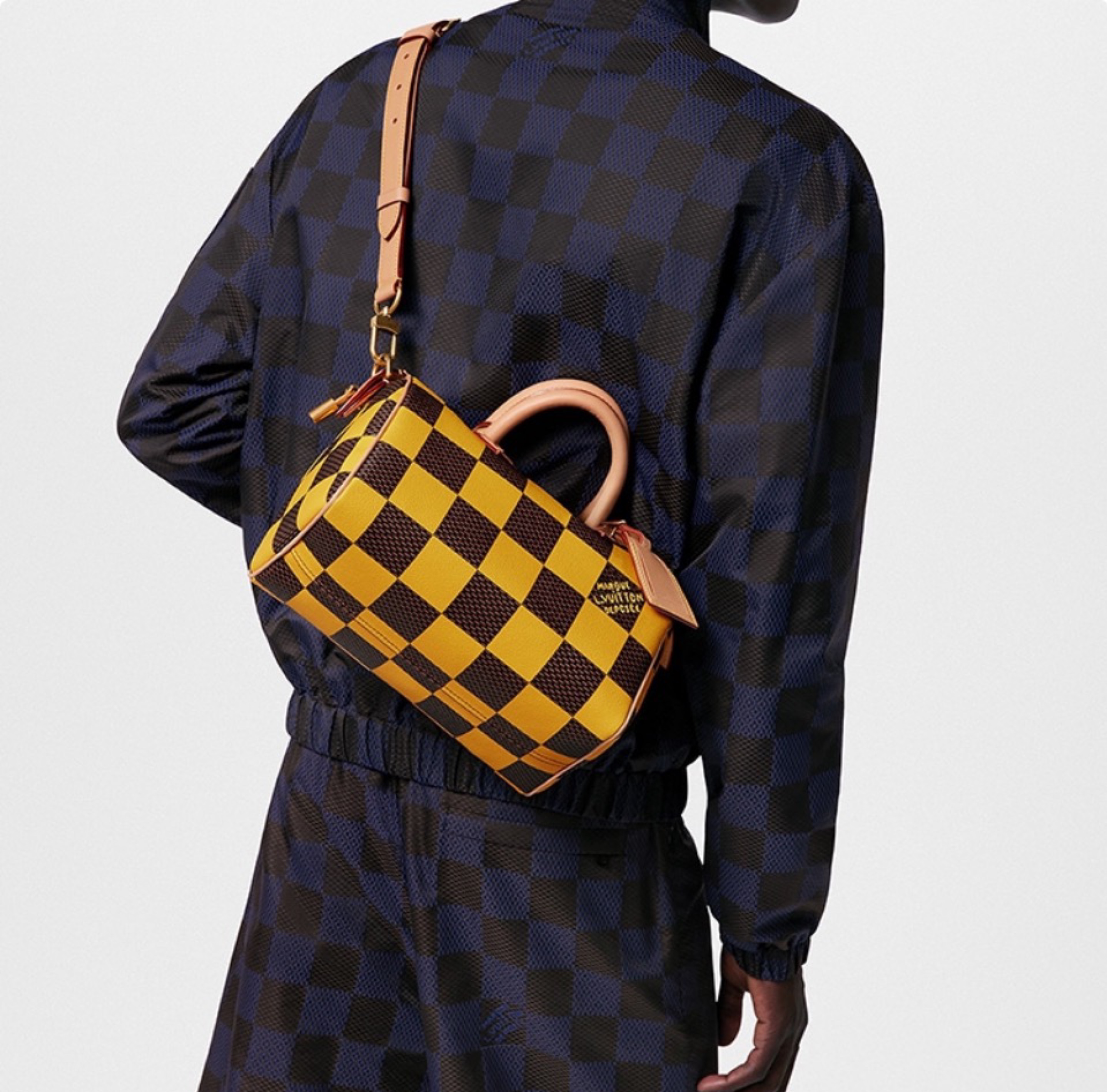 Louis Vuitton LV  Speedy 25 Checkerboard Shoulder Bag Handbag