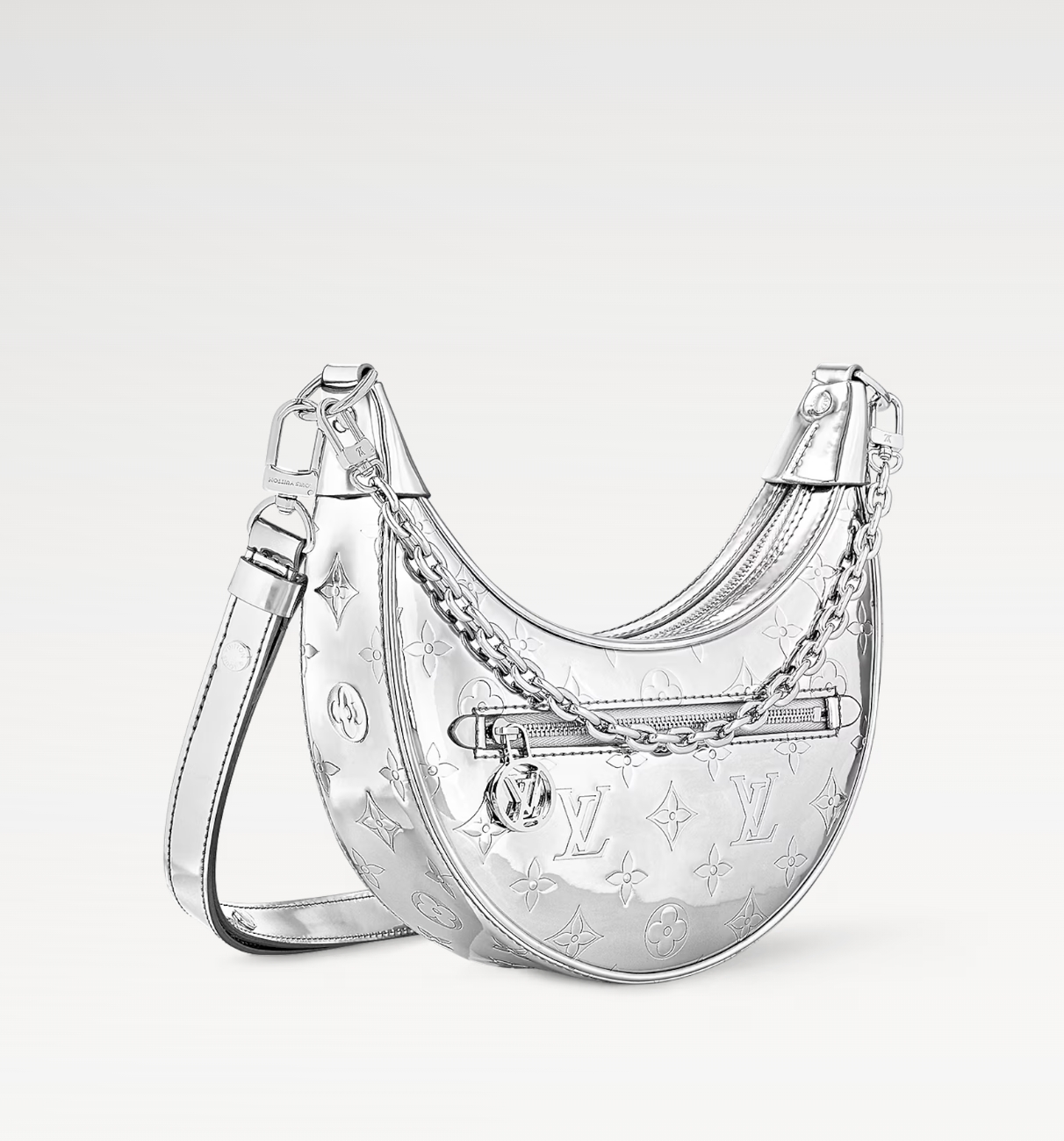 Louis Vuitton LV New silver embossed bag