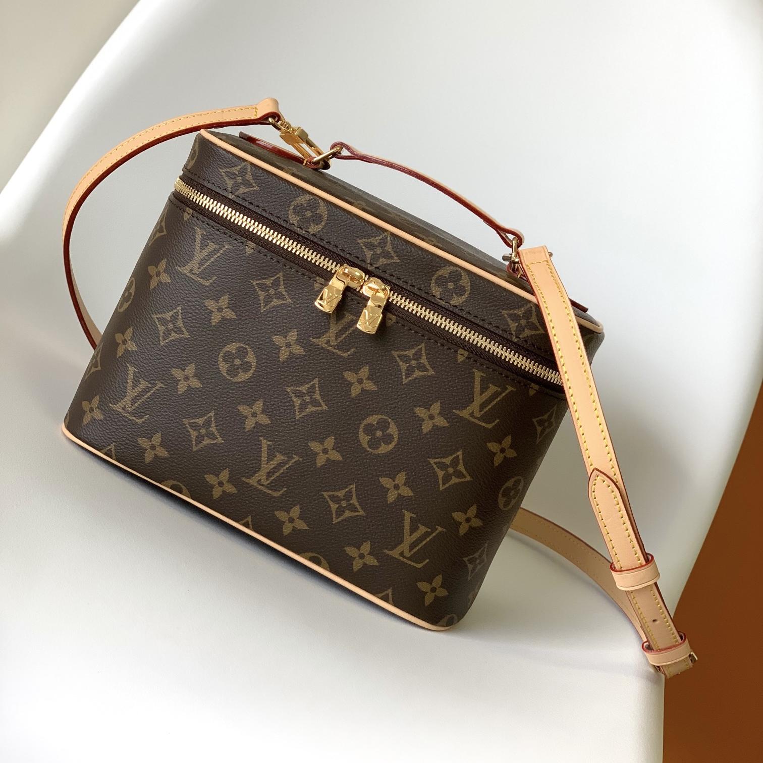 Louis Vuitton LV Nice Leather Cosmetic Handbag