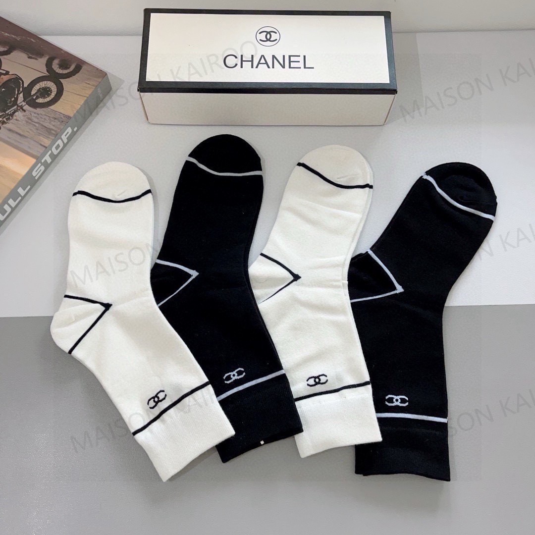 Chanel Socks 4-Pack - KAIROO