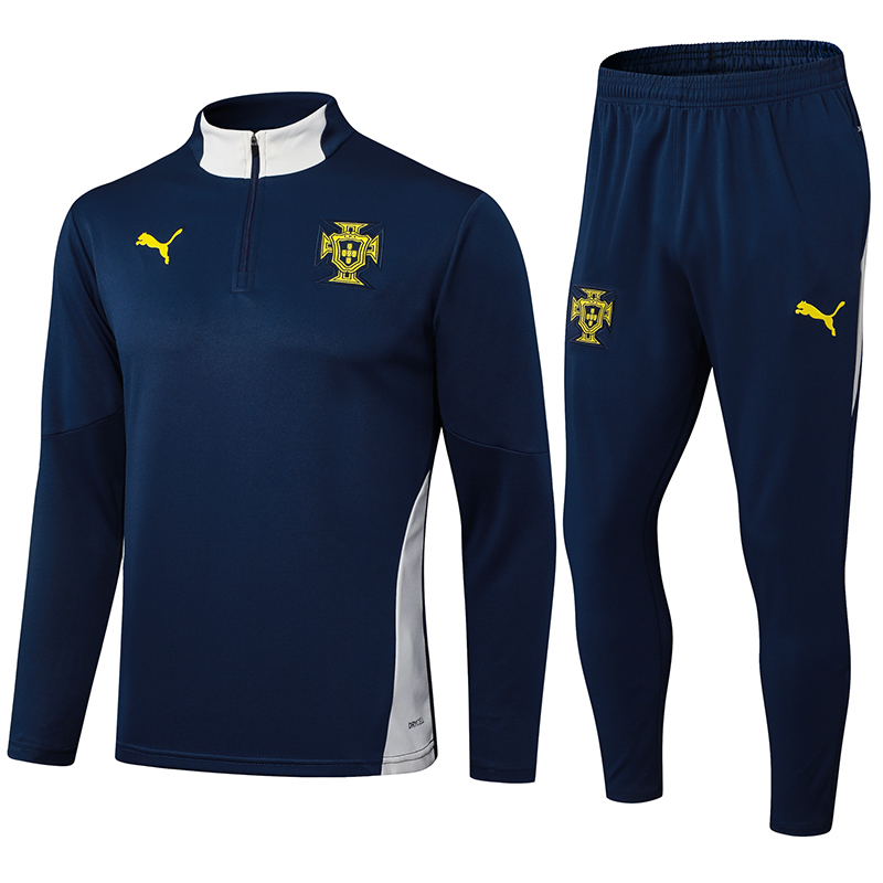 Adult/ Kids 2526 Portugal half zipper Training suit