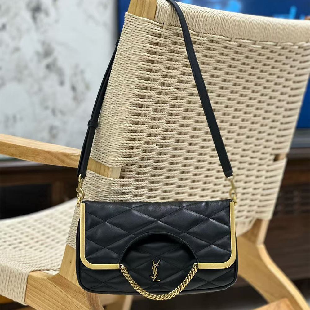 Saint Laurent YSL 87 Sheepskin Metal Flap Bag (Mirror Quality)