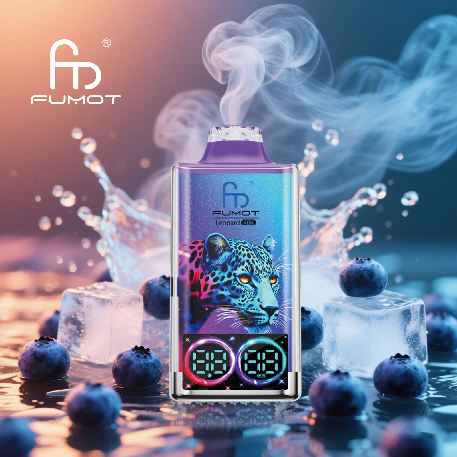 FUMOT Leopard 40K EU Edition Disposable Vape – Blueberry Ice - Vaba Vape-Shop