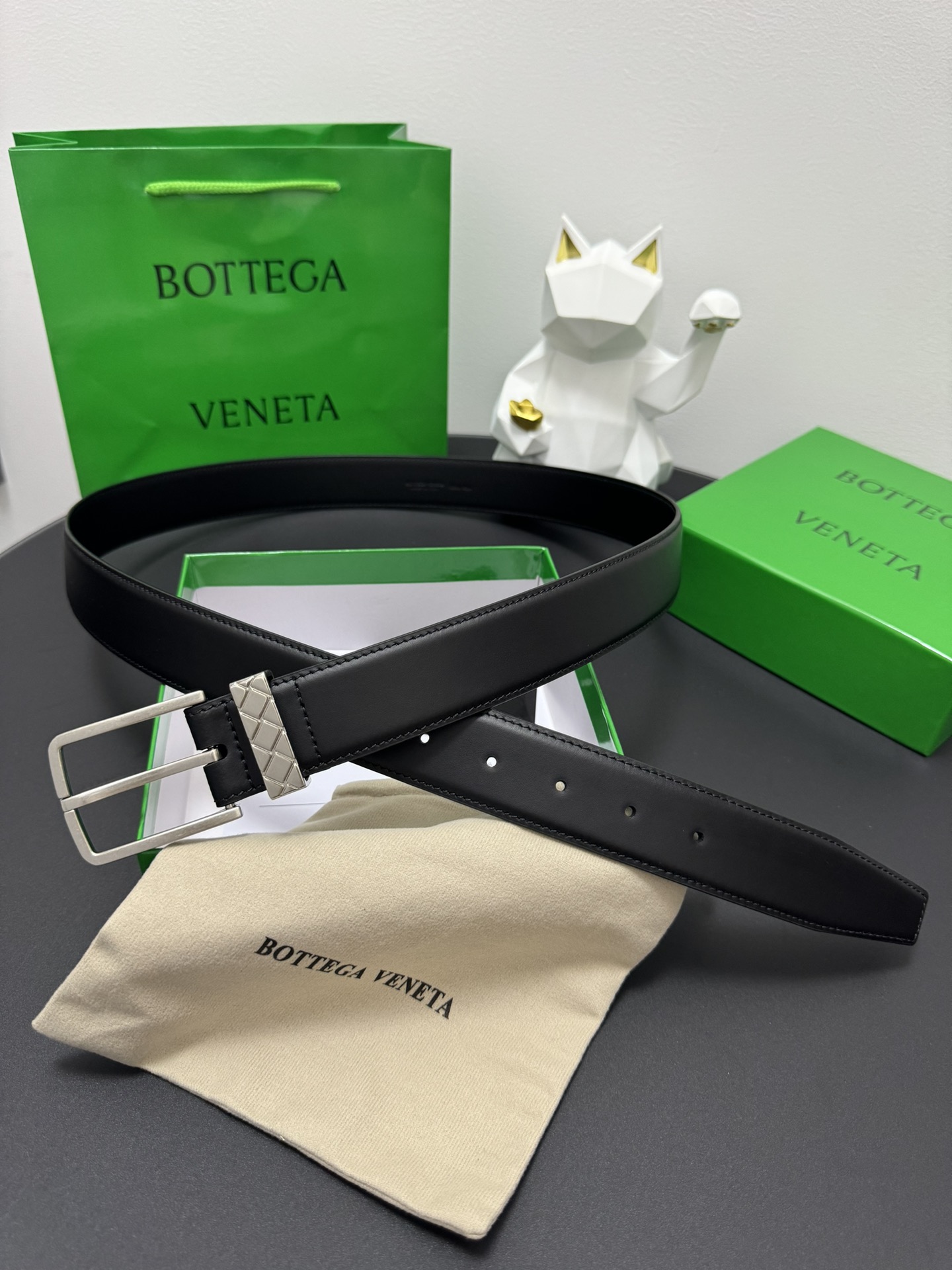 Bottega Veneta Intrecciato Leather Belt 3.5cm