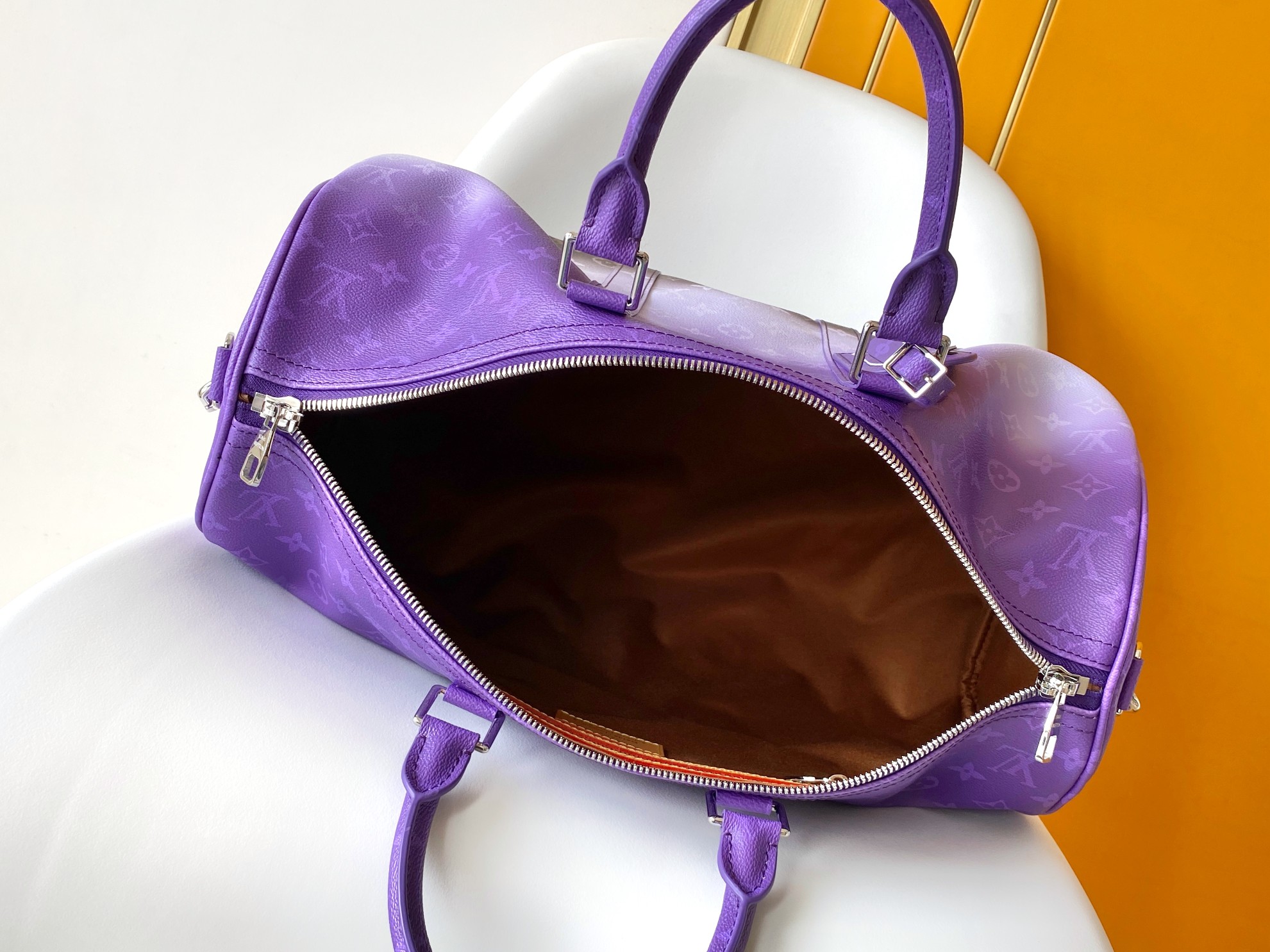 Louis Vuitton Keepall 45 Travel Bag Purple Gradient
