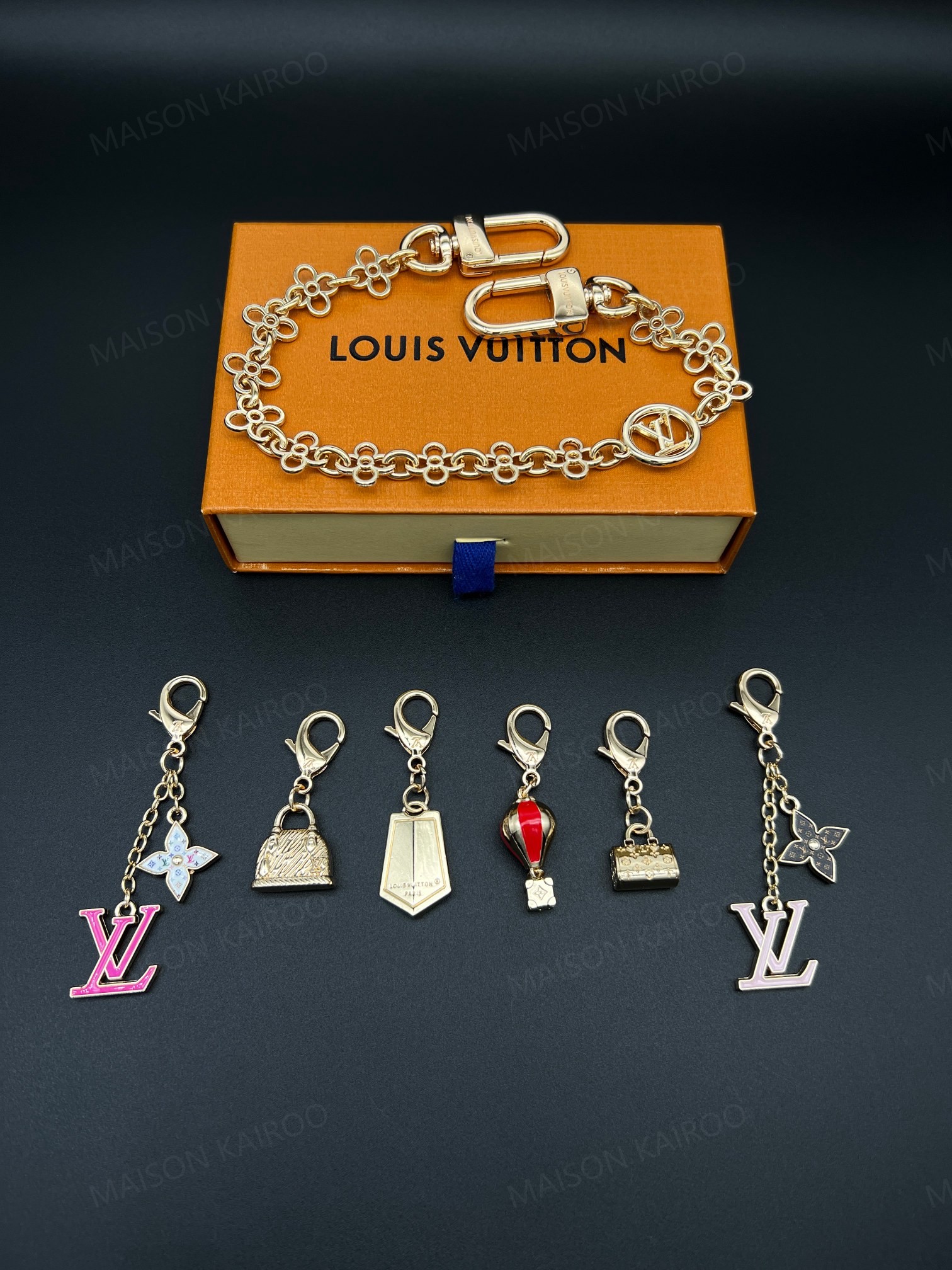 Louis Vuitton LV Hot Air Balloon Multi-Charm Chain Bag Charm - KAIROO