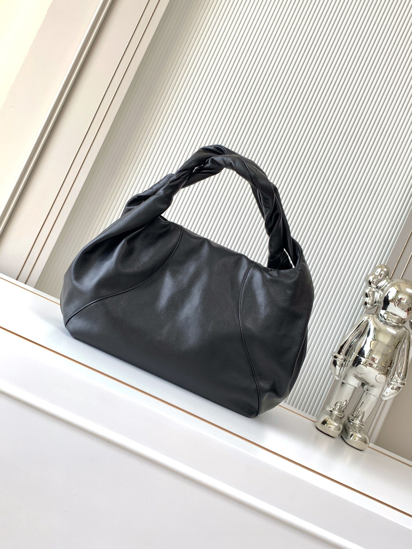 Fend Large Spy Bag in Black Leather