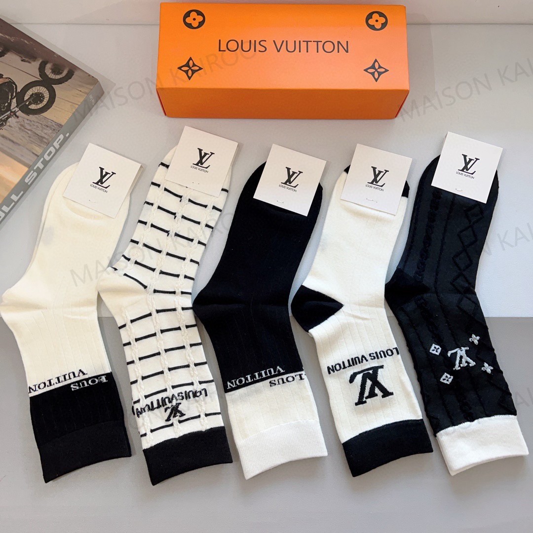 Louis Vuitton LV Socks 5-Pack - KAIROO