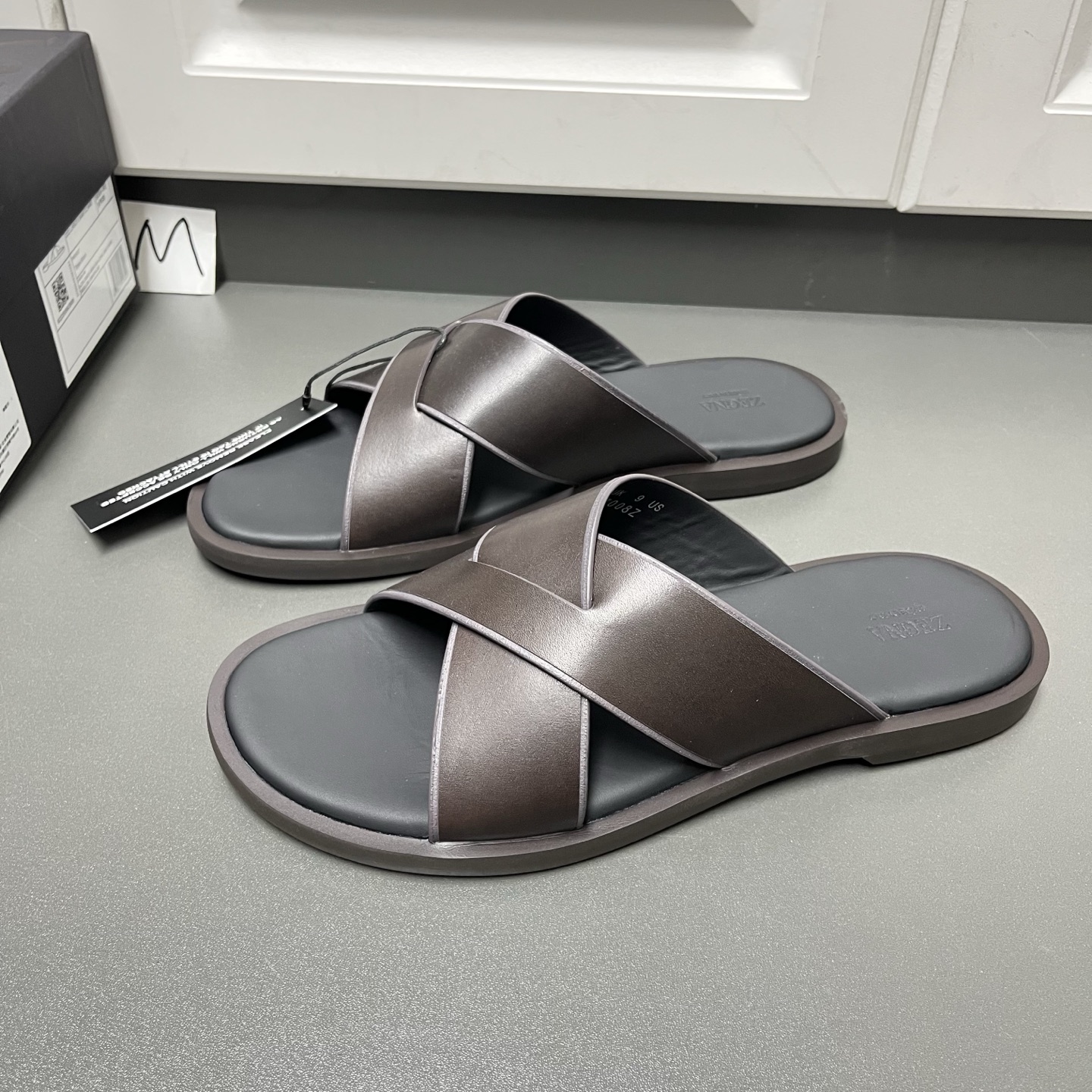 Zegna Men's  Leather Mules