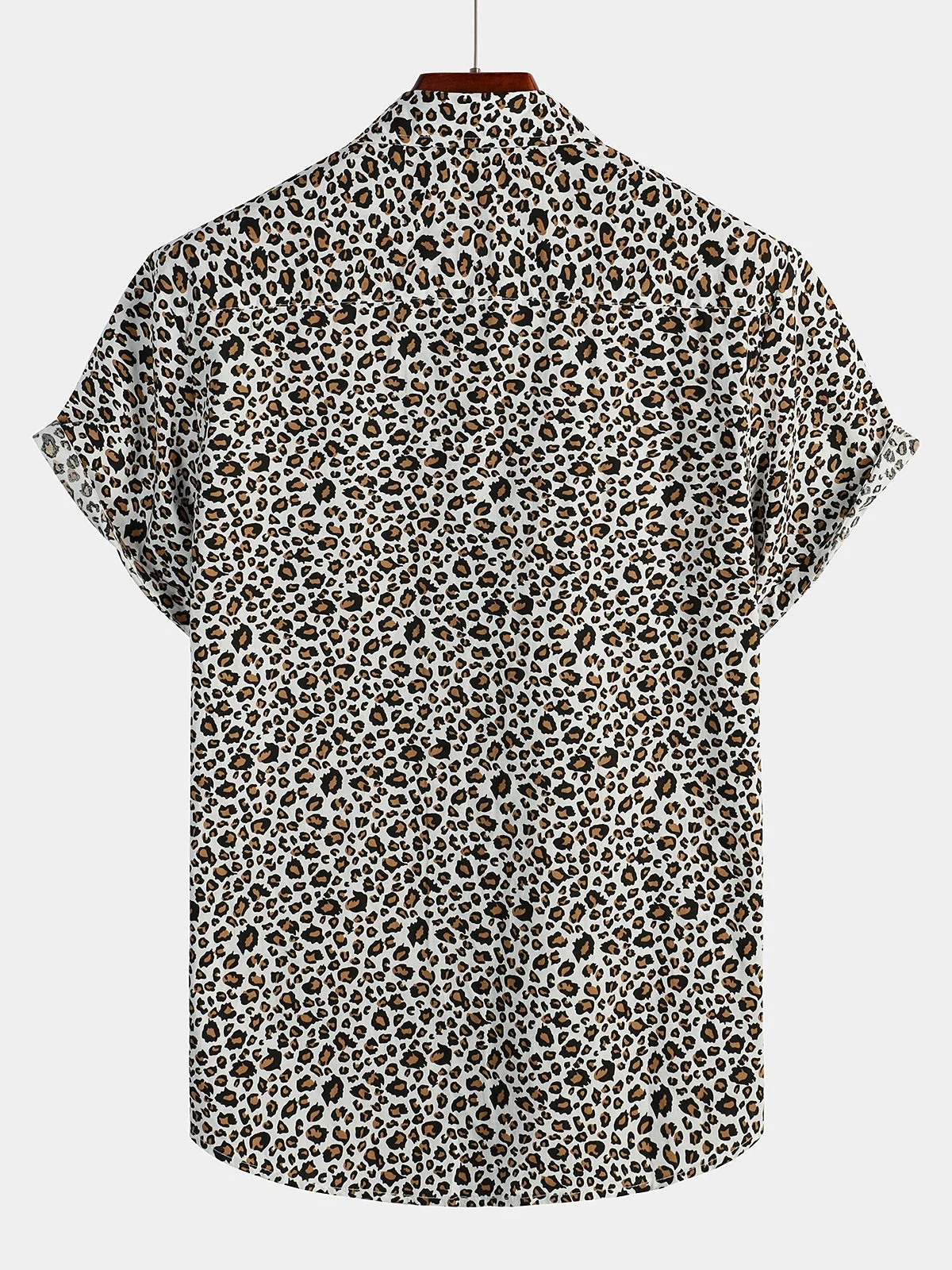 Men's Leopard Print Rock Short Sleeve Shirt