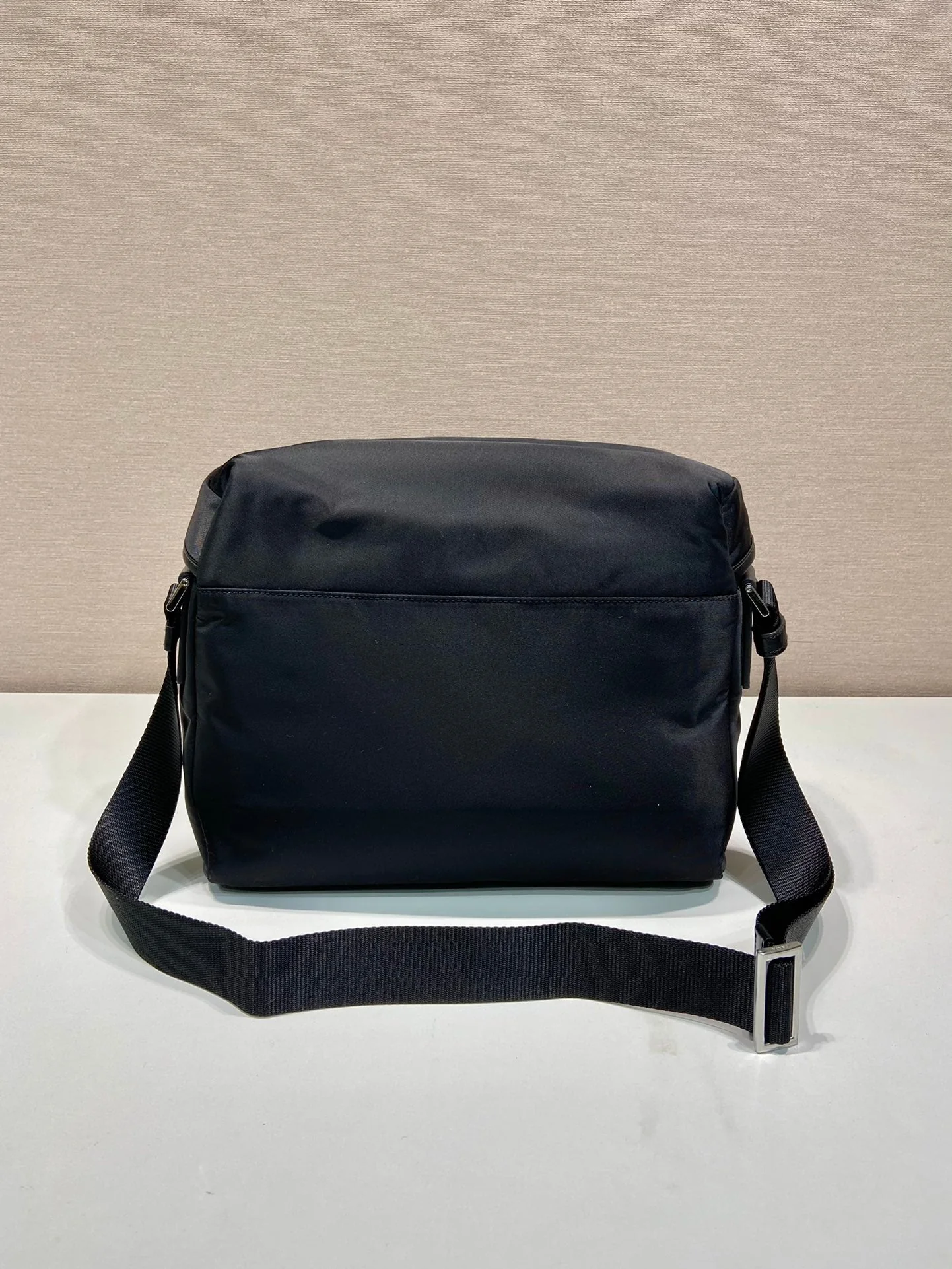 Prada CROSSBODY BAG 29 IN BLACK RE-NYLON AND CALFSKIN TRIM