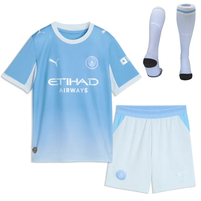 Kids Manchester City Home Jersey Suit & Socks 26/27