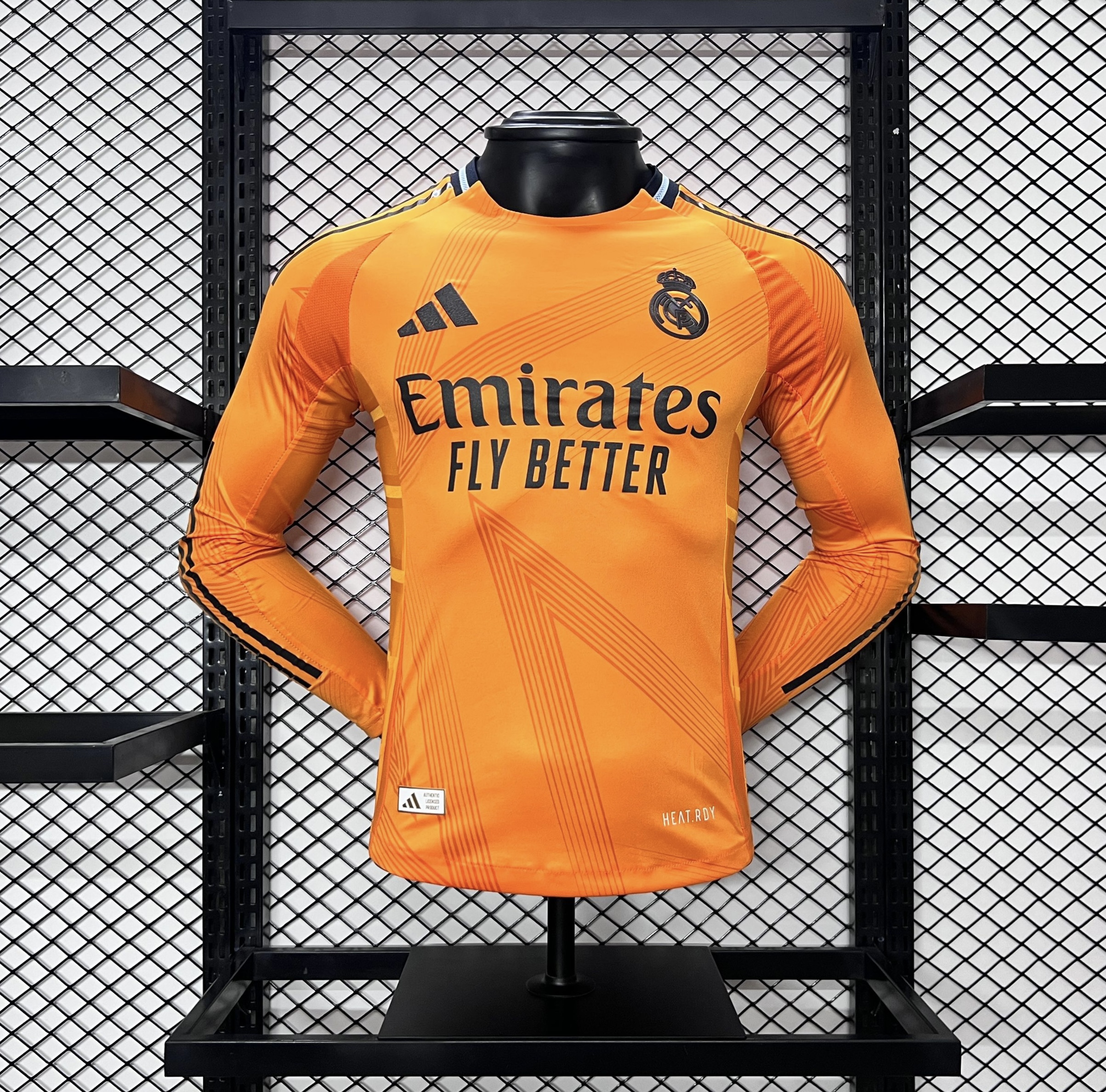 Player Version  Real Mαdrid 24/25 Away Orange Long Sleeves