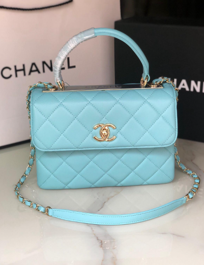 CHANEL Light blue crossbody bag