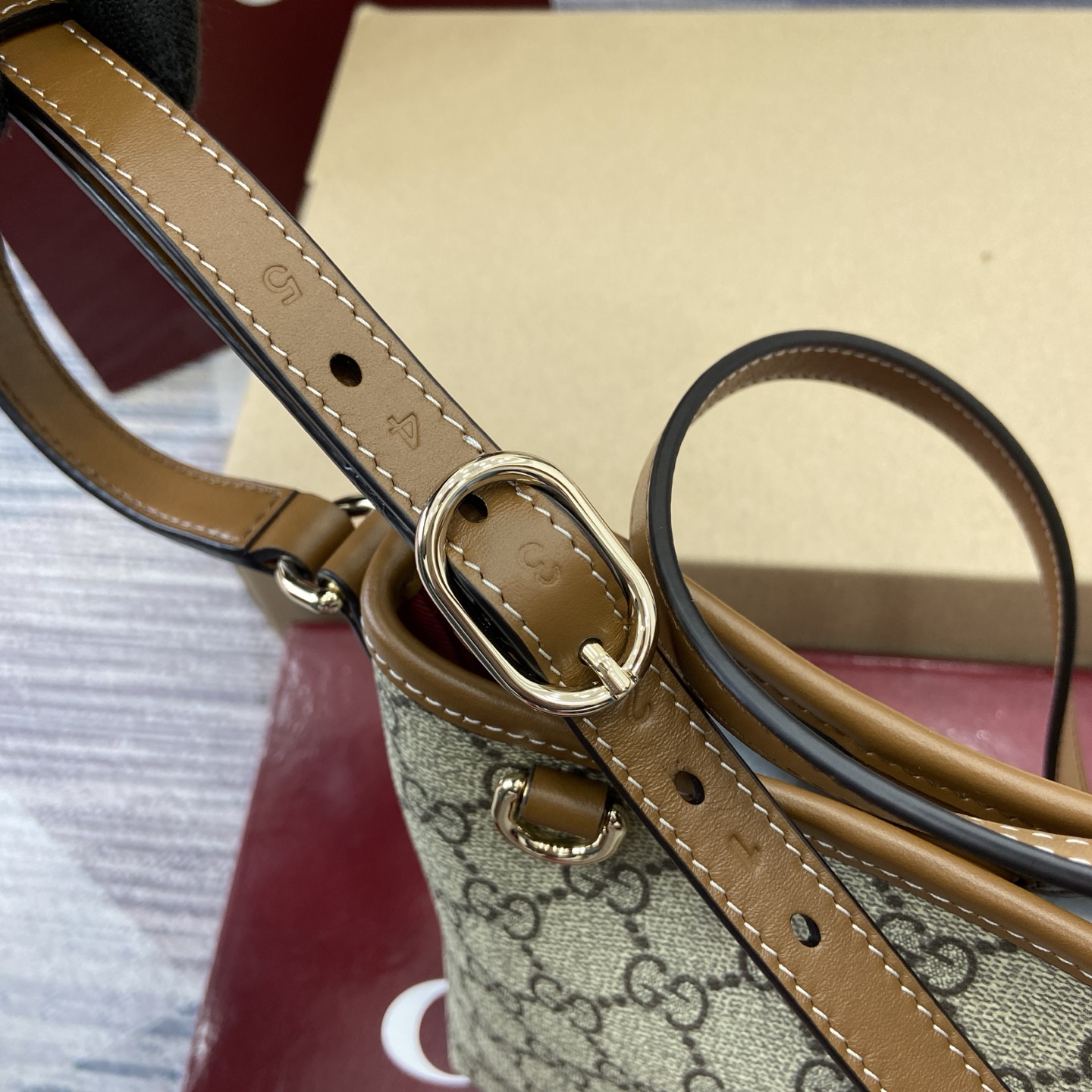 Gucci Bags Emblem Letter Interwoven Pattern Coated Fabric
