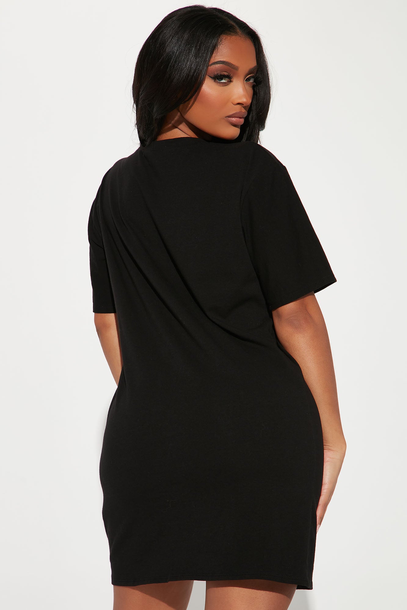 Black Poison T-Shirt Mini Dress - Black