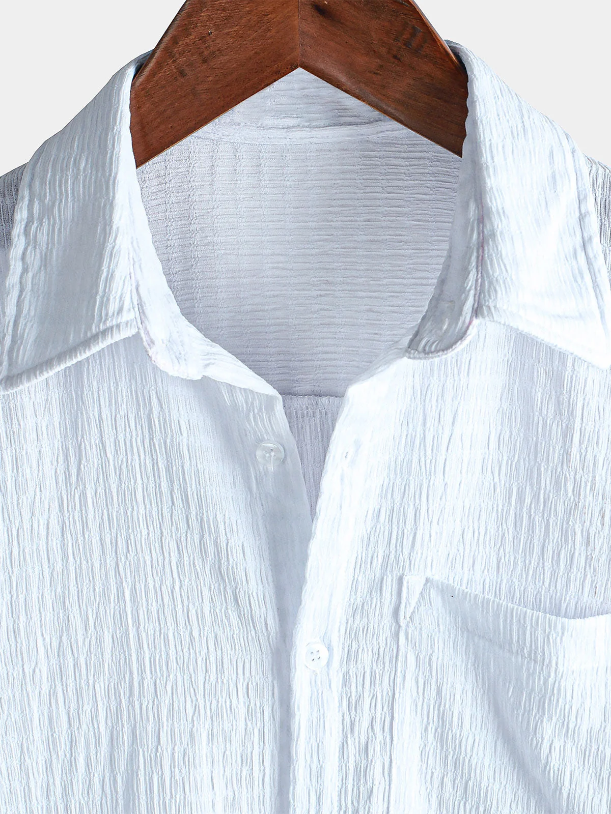 Men's Solid Color Casual Pocket Summer Short Sleeve Shirt
