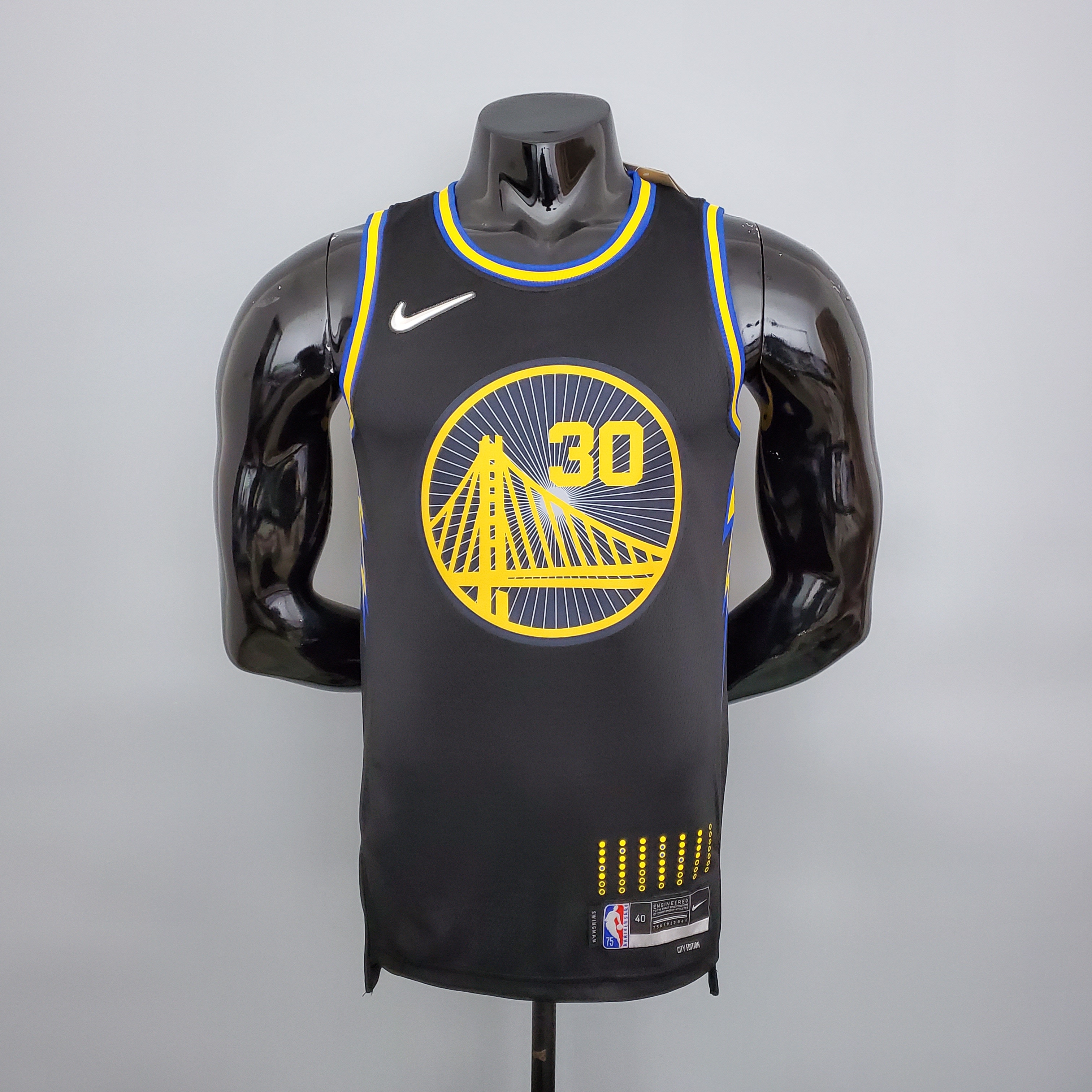 Stephen Curry Golden State Warriors 75th Anniversary Swingman Jersey Black