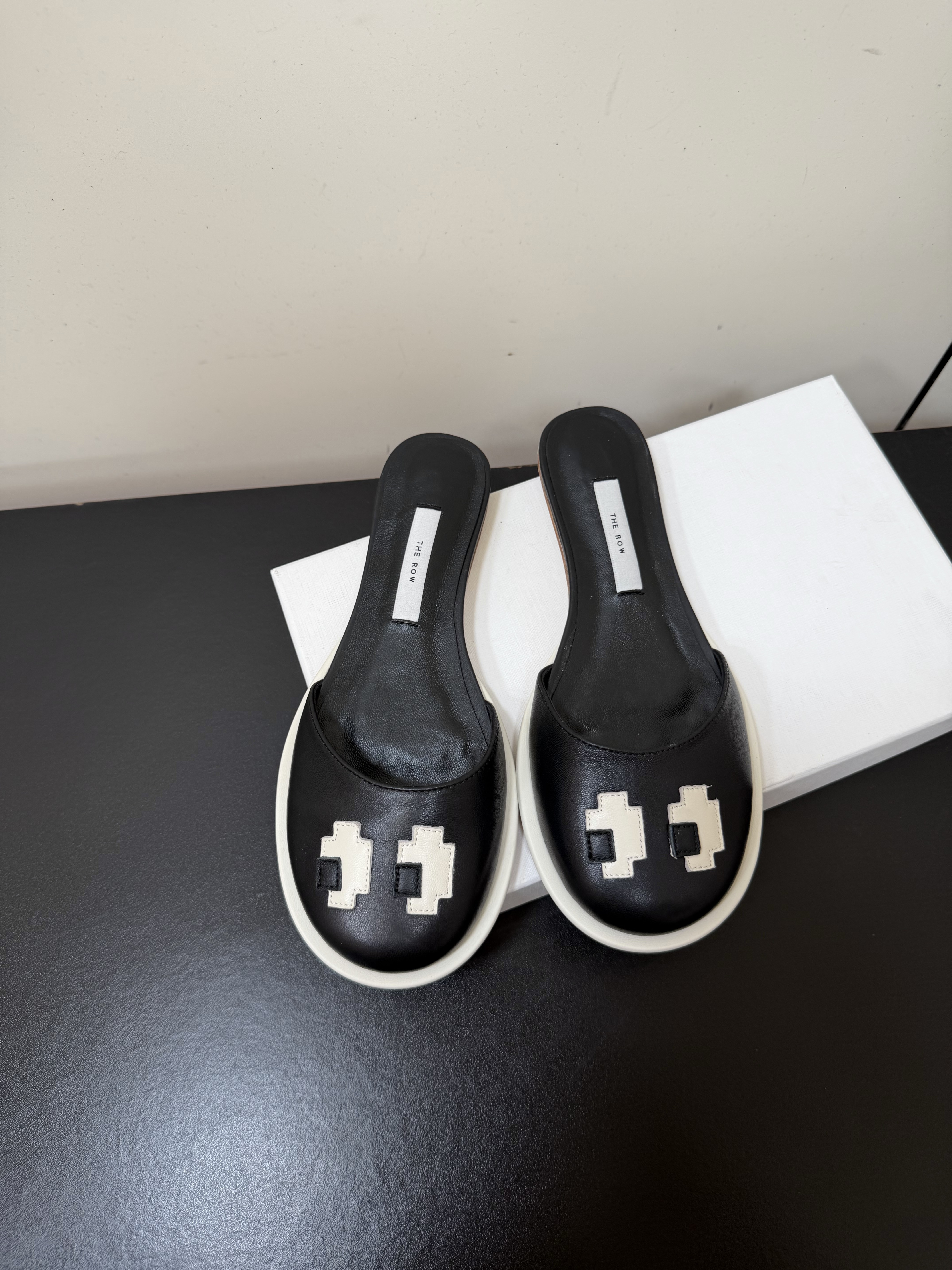 The Row  Leather Mule