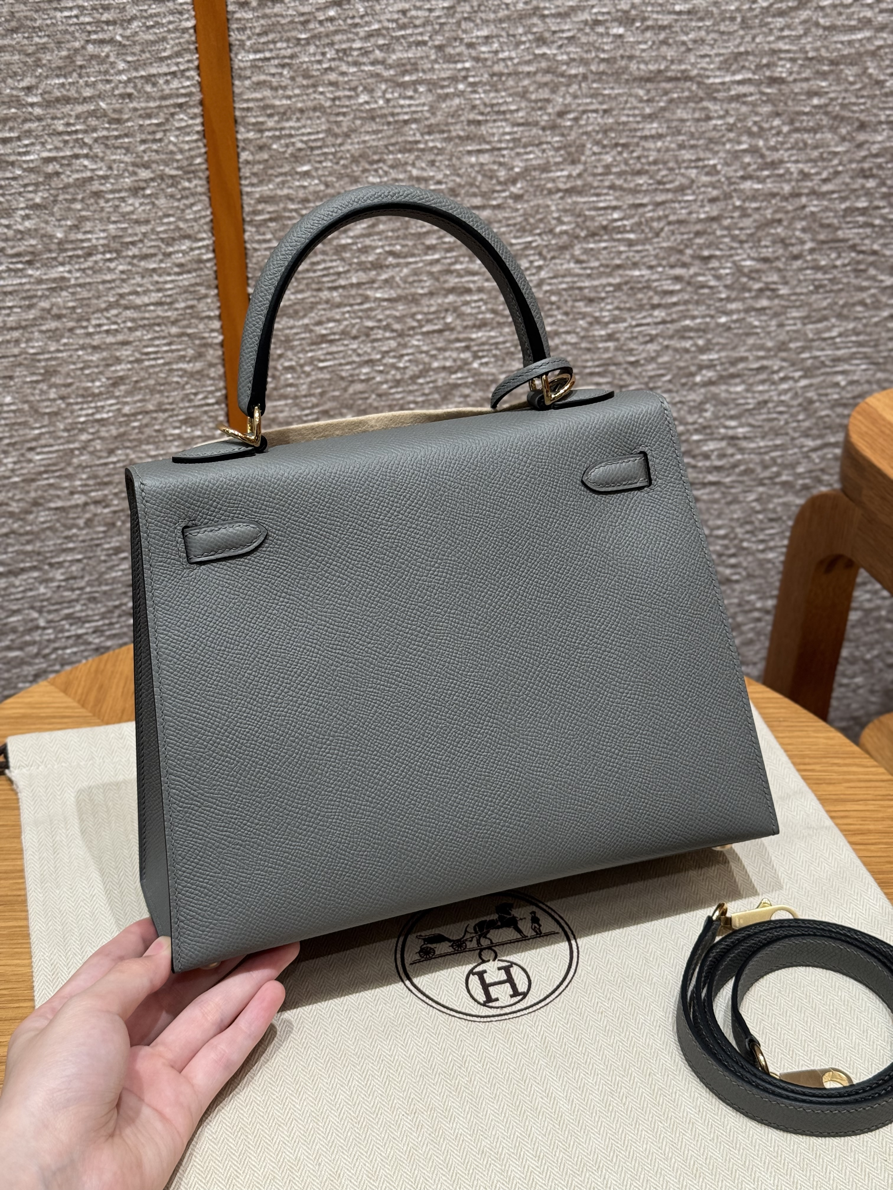 Hermes Gris Meyer Epsom Kelly 25