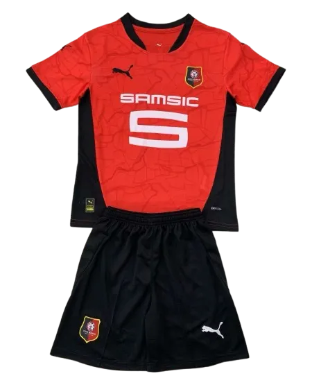 Kids Stade Rennais Home Kits Jersey+Short 2024-25