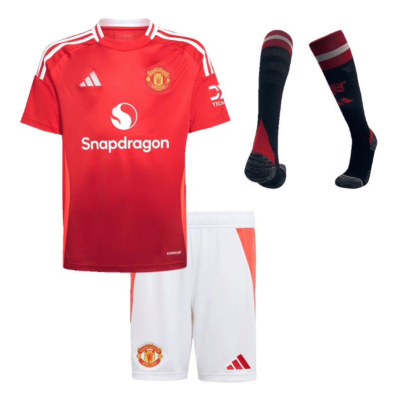 2024-25  Kids Manchester United Custom Home Full Soccer Kits