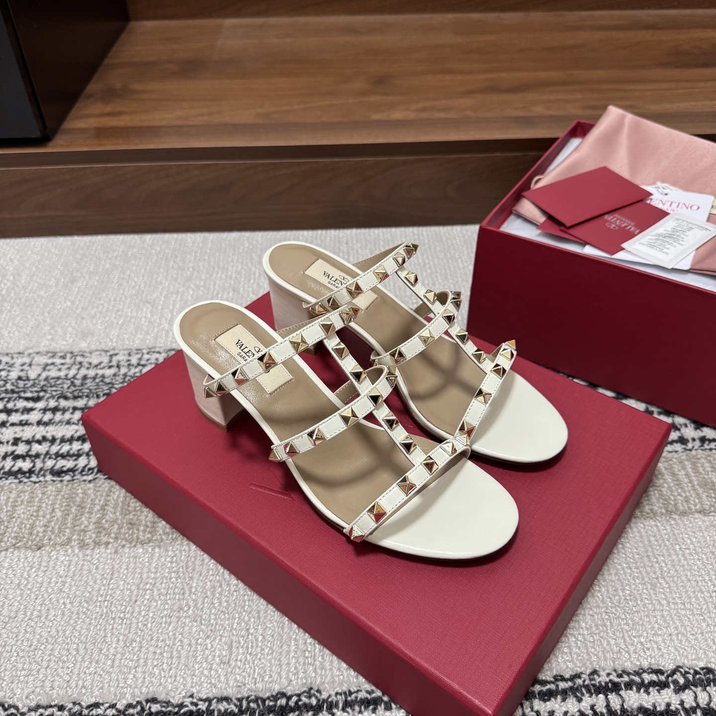 Valentino Rockstud Heeled Mule