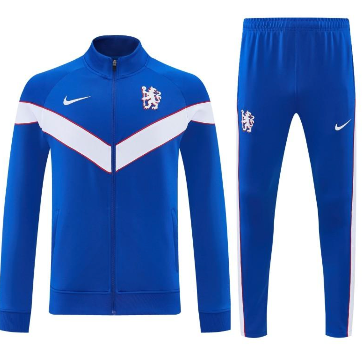 26/27 Chelsea Blue&White Full Zipper Jacket Tracksuit + Long Pants S-XXL