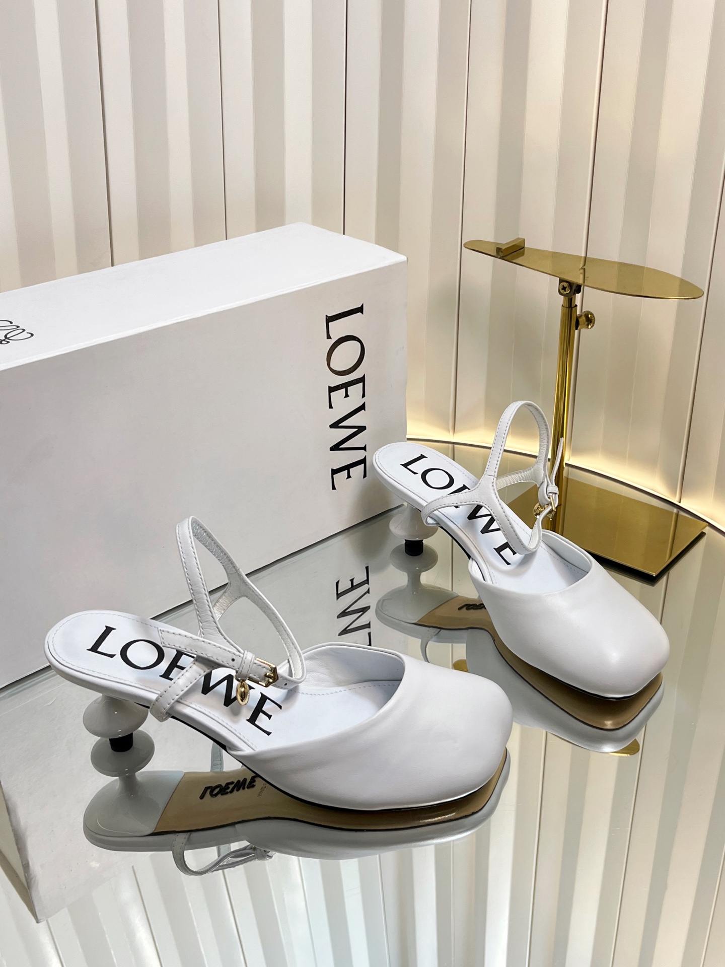 Loewe Toy Flat Slingback Pump in Nappa leather
