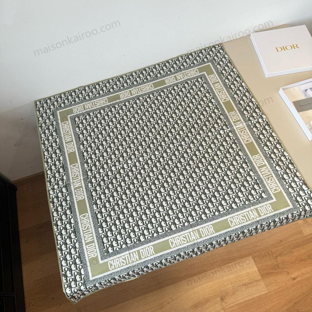Dior Border Oblique Square Scarf - KAIROO
