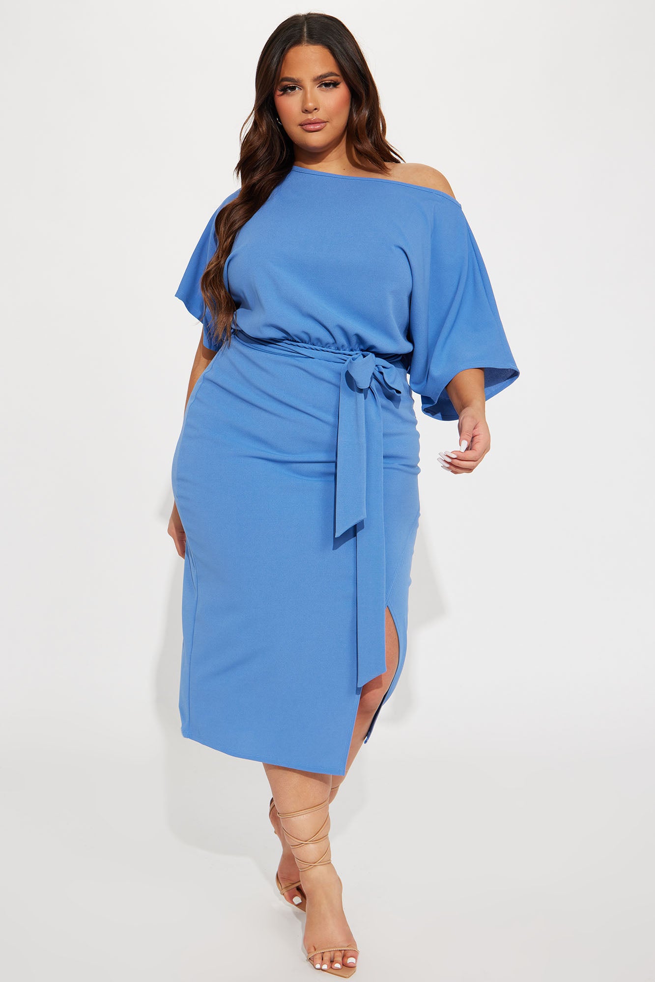 Please Hold Midi Dress - Blue