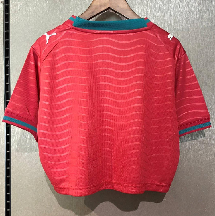 2026 Portugal Home Women Cropped Jersey S-2XL