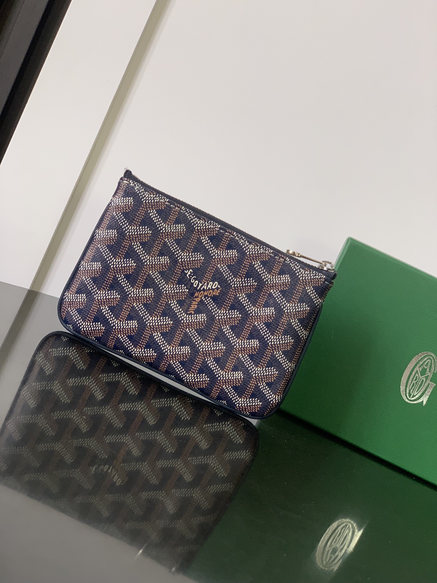 Goyard Sénat Mini Pouch in Dark blue