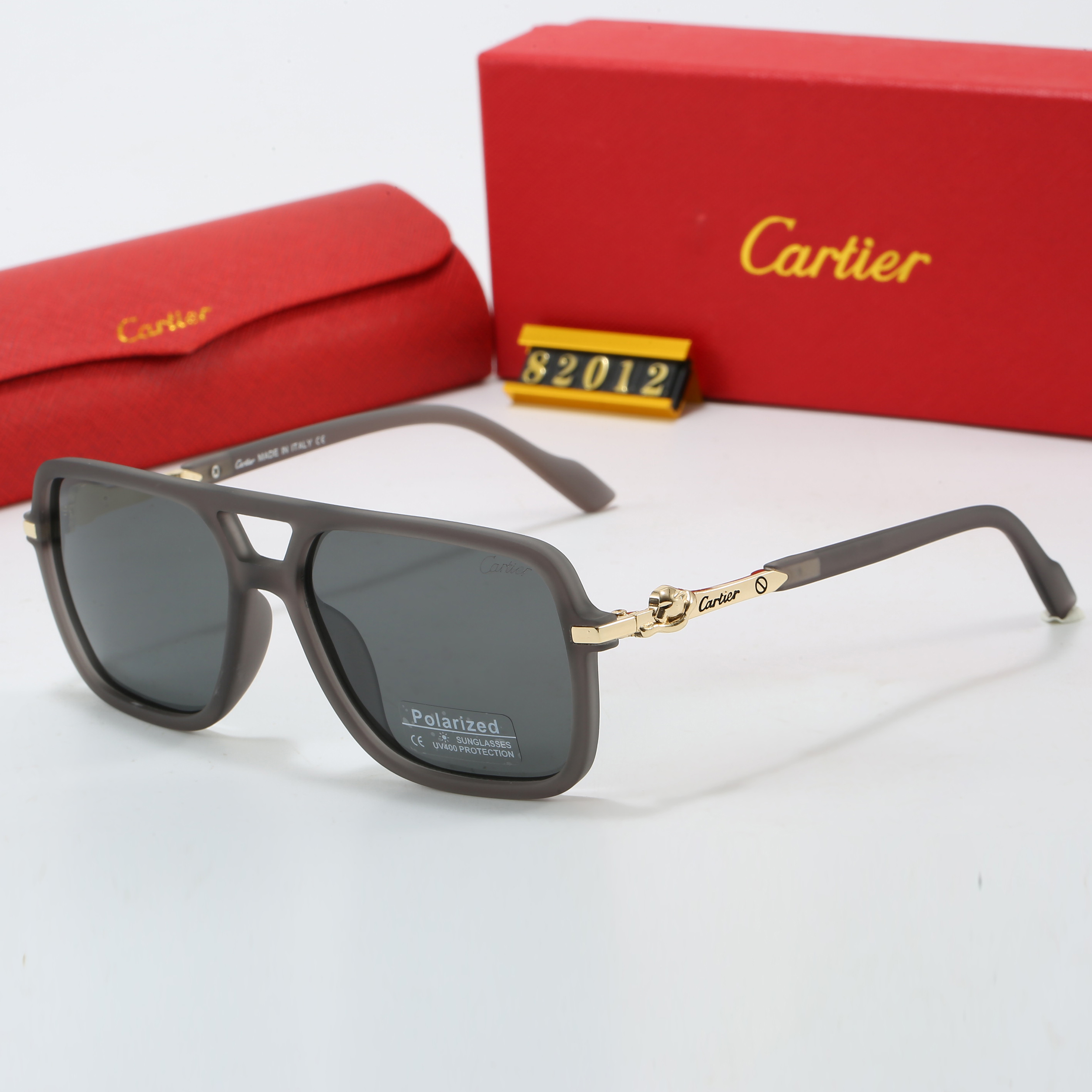 Cartier Classic Double-Bridge Rectangular Sunglasses - KAIROO