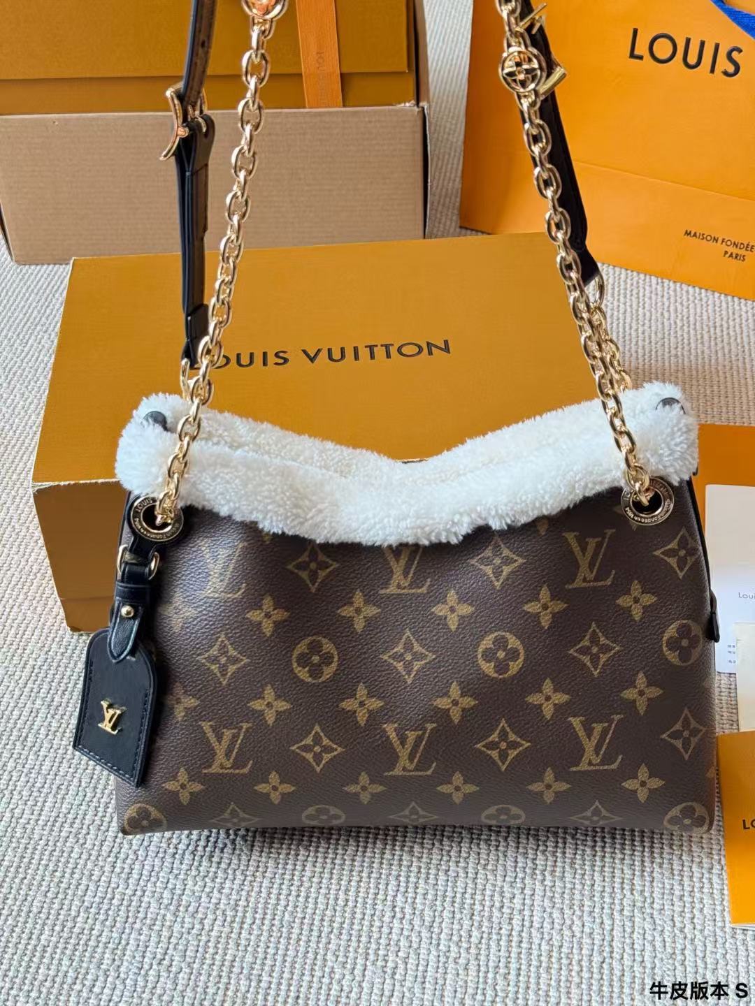 Louis Vuitton LV Carryall Teddy Wool Bag