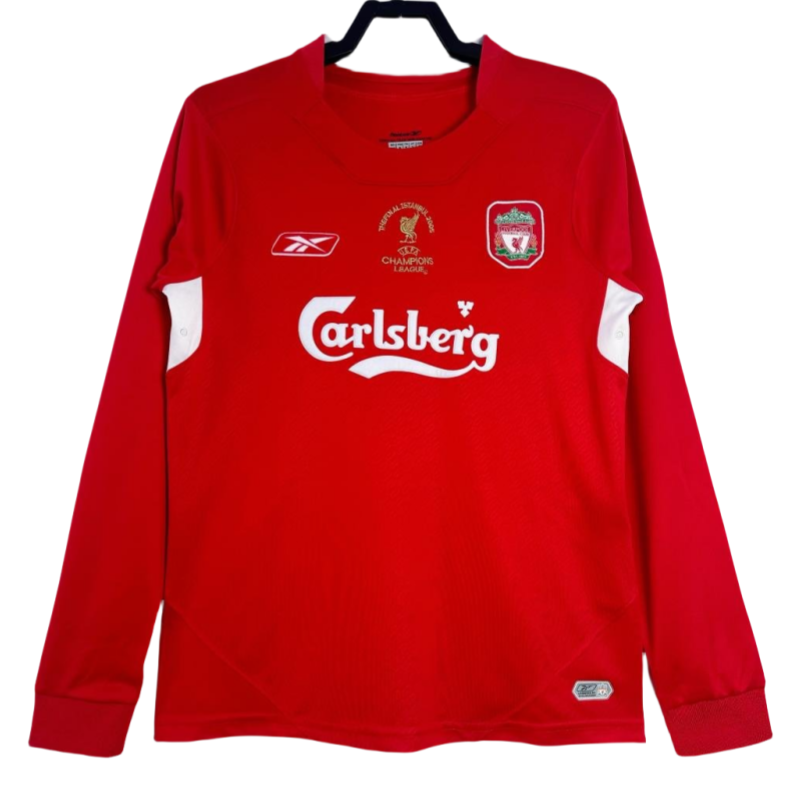 Retro Liverpool FC Home Football Jersey Long Sleeve 2004/2005