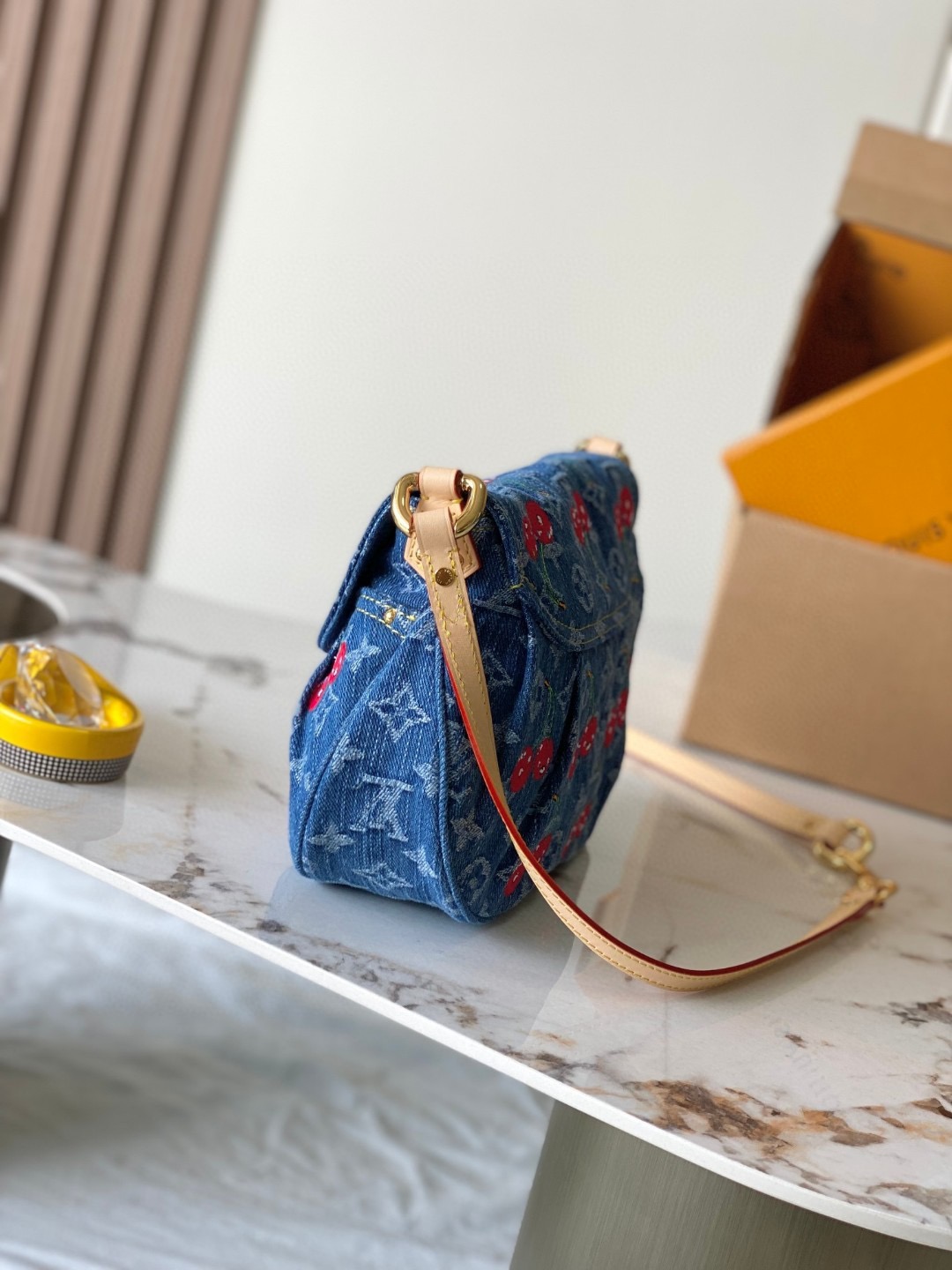 Louis Vuitton LV Denim Monogram Cherry Crossbody Bag