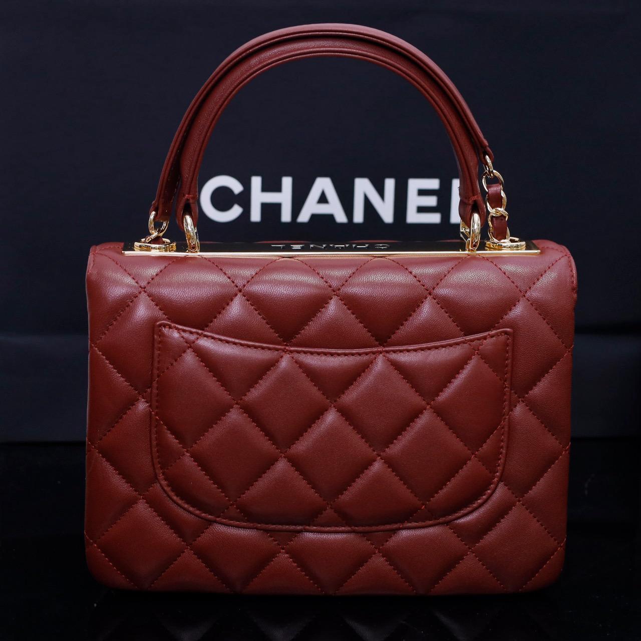 CHANEL Dark Red Crossbody Bag