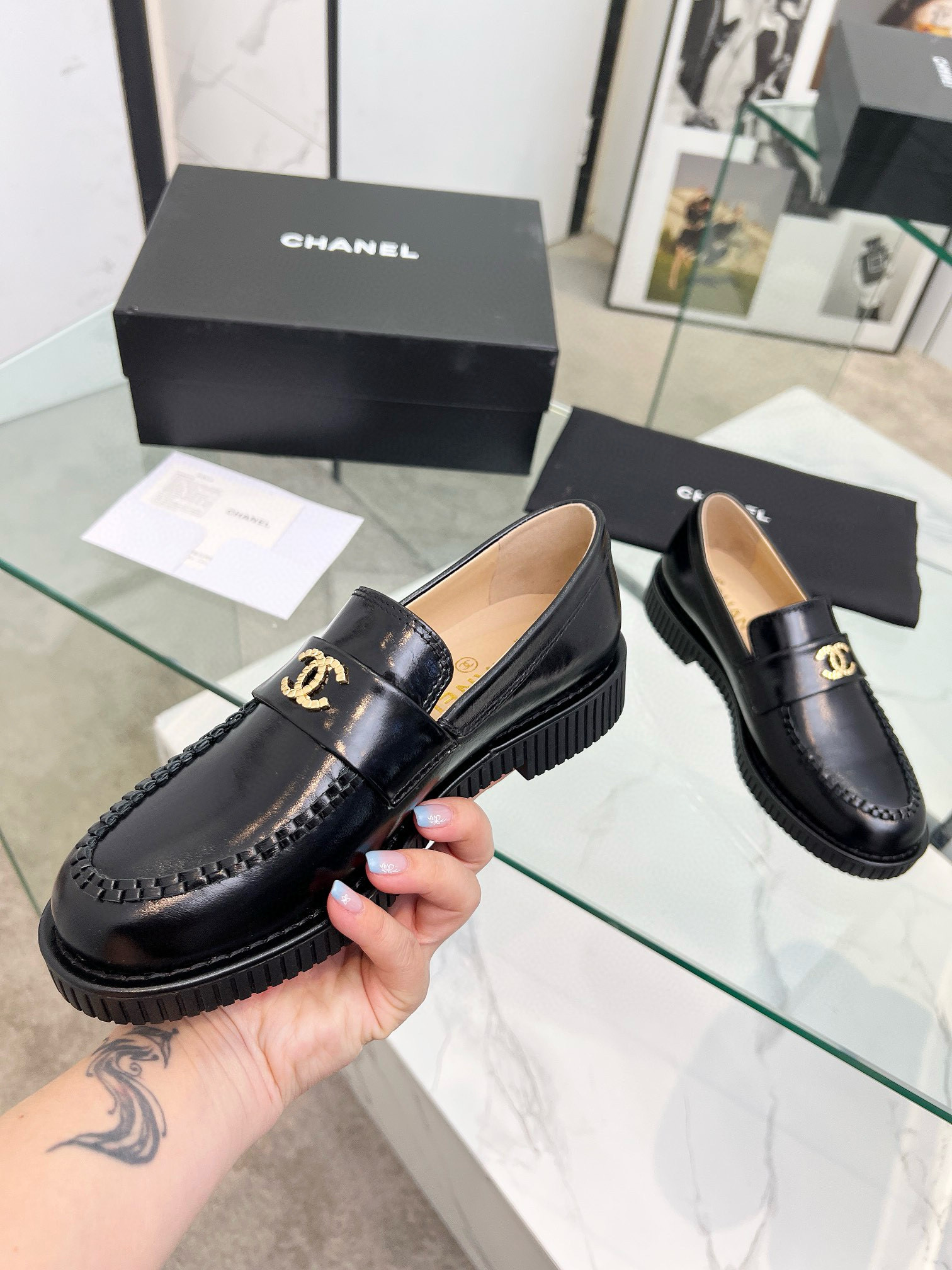 Chanel Leather Loafers