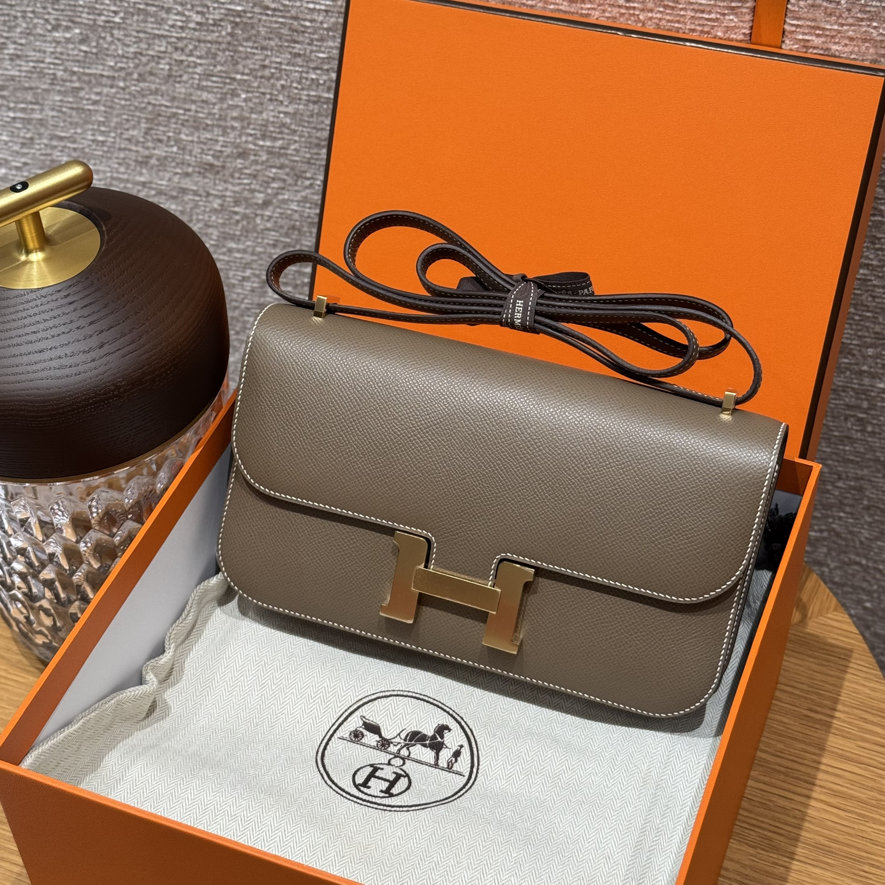 Hermes Etoupe Epsom Constance Elan