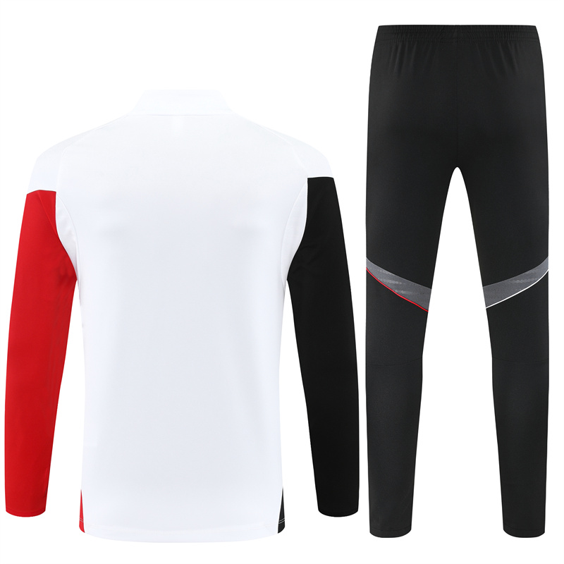 Adult/ Kids Ajax White Half Zipper Training Suit 801