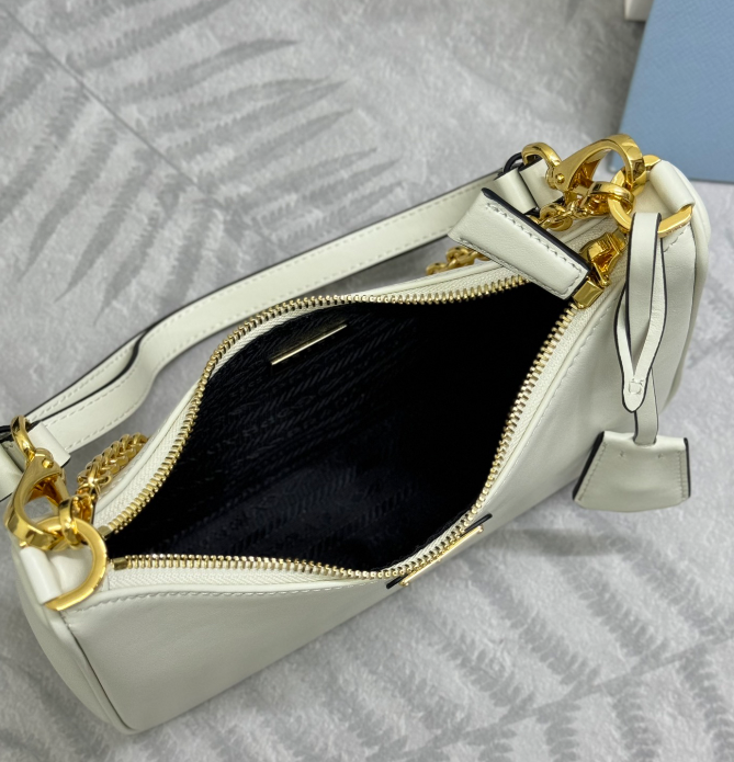 PRADA New Plain White Armpit Bag