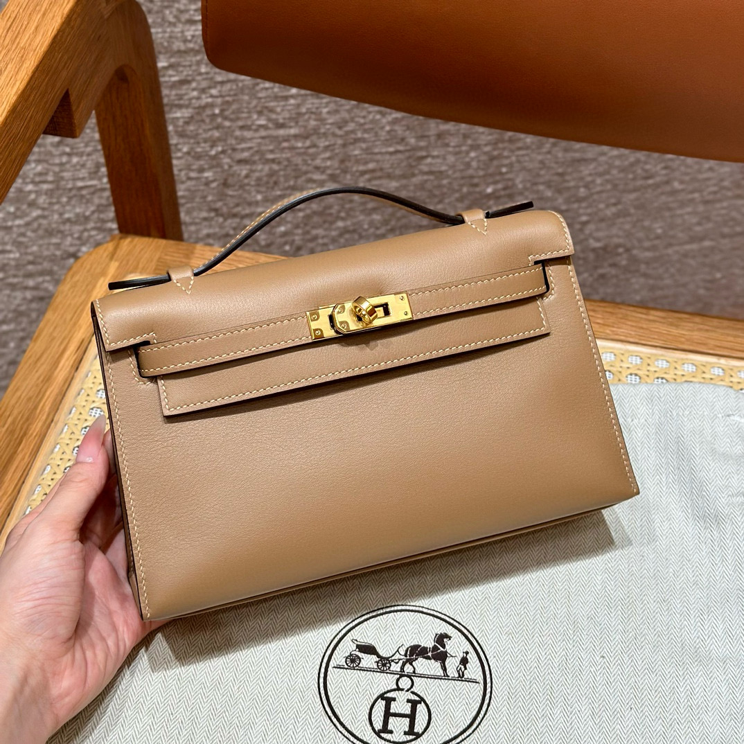 Hermes Chai Swift Kelly Pochette