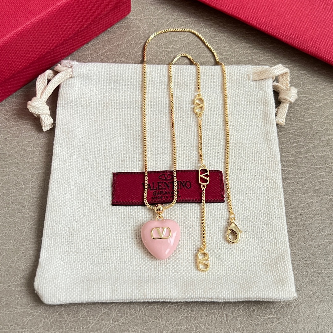 Valentino Pink Heart pendant necklace