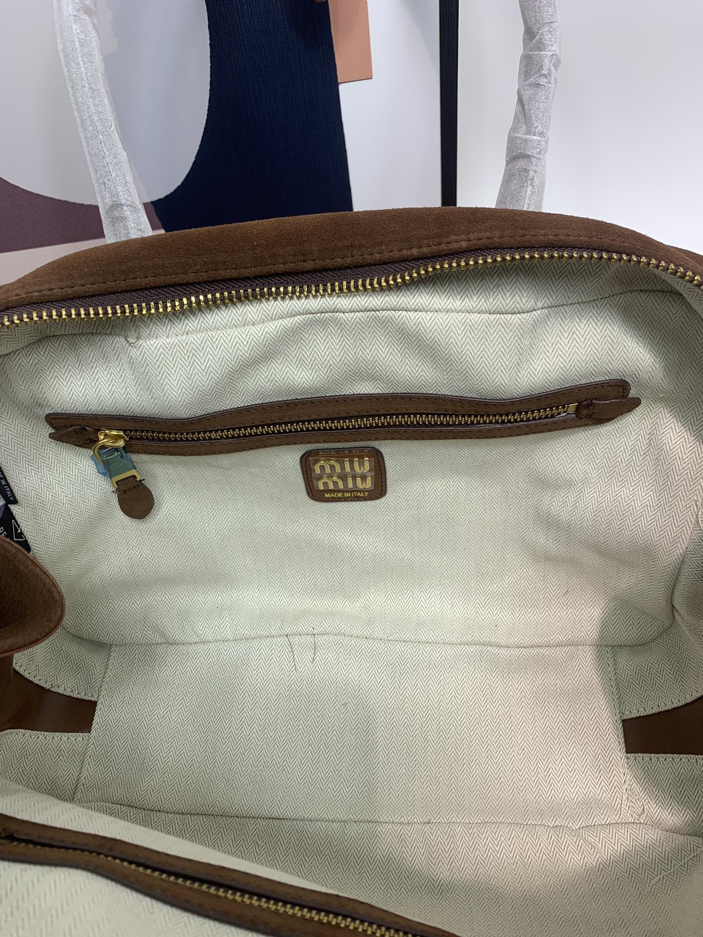 Miumiu Beau bag in suede leather